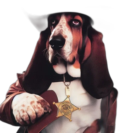 staff, animal, jacket, weapon, concept art, photorealistic, fantasy art, comic book art transparent PNG cut-out