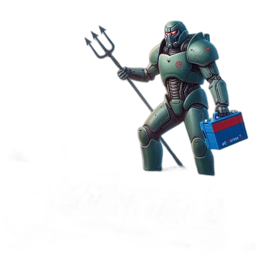 robot, weapon, creature, staff, concept art, 3d render, fantasy art, pixel art transparent PNG cut-out