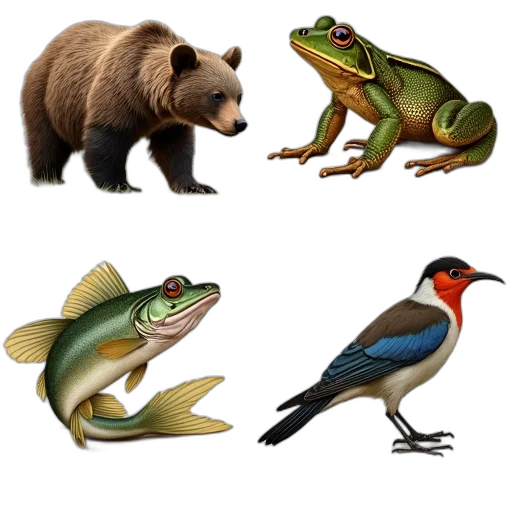 animal, creature, concept art, photorealistic, pixel art, 3d render, earth tones, green transparent PNG cut-out