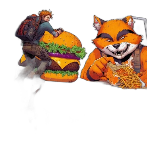 food, animal, concept art, pixel art, 3d render, fantasy art, urban, setting transparent PNG cut-out