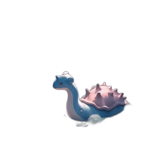 dragon, crown, creature, animal, concept art, vaporwave, 3d render, watercolor transparent PNG cut-out
