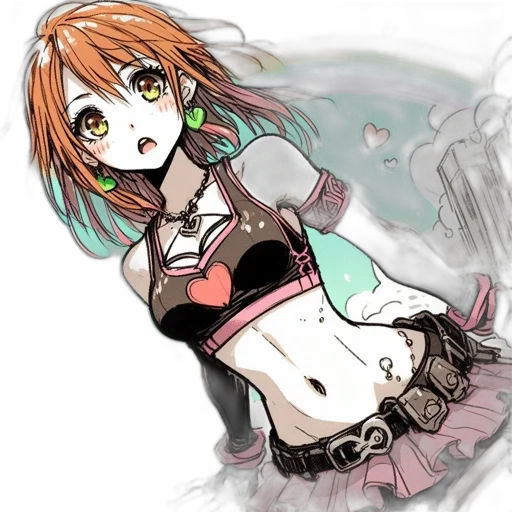 dress, robot, weapon, creature, anime, concept art, cartoon, watercolor transparent PNG cut-out