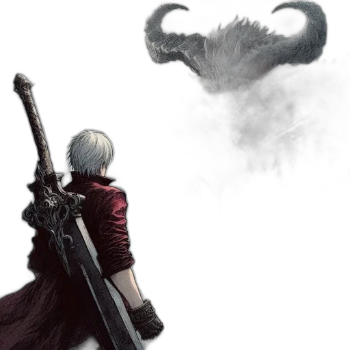dragon, weapon, sword, creature, concept art, fantasy art, comic book art, pixel art transparent PNG cut-out
