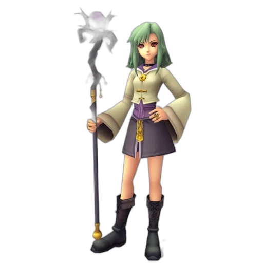 staff, sword, weapon, concept art, 3d render, fantasy art, pixel art, green transparent PNG cut-out