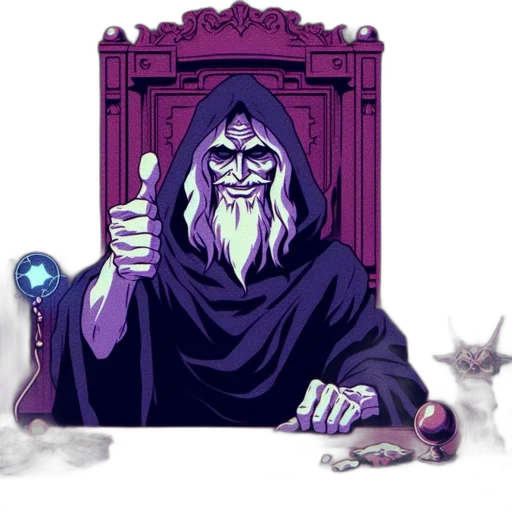 staff, pixel art, concept art, fantasy art, enigmatic, hooded, figure, dark transparent PNG cut-out