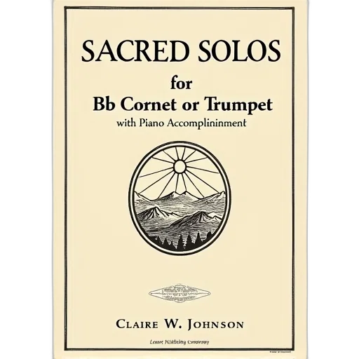 cover, book, sacred, solos, cornet, trumpet, piano, accompaniment transparent PNG cut-out