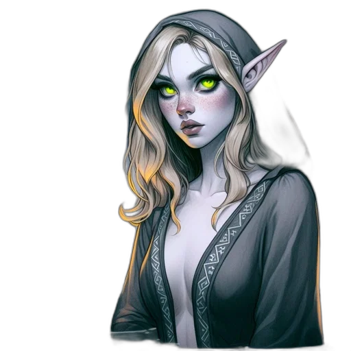 staff, face, fantasy art, concept art, pixel art, comic book art, green, dark transparent PNG cut-out