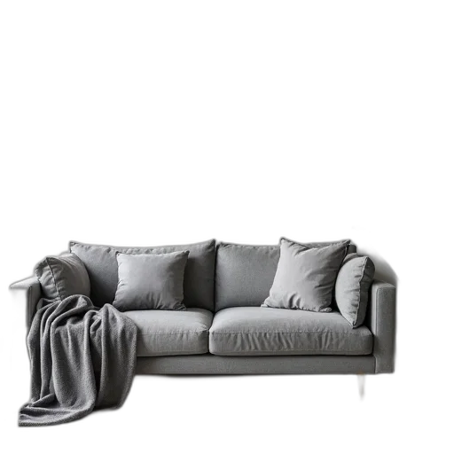 furniture, jacket, 3d render, photorealistic, monochrome, dark, earth tones, modern transparent PNG cut-out