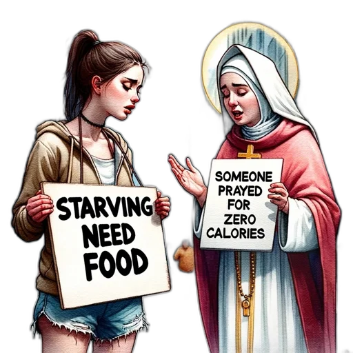 food, concept art, comic book art, urban, setting, two, women, stand transparent PNG cut-out