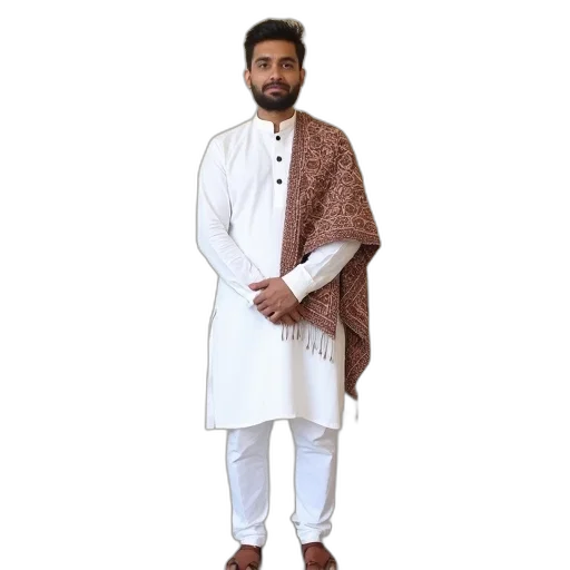 jacket, staff, monochrome, earth tones, man, standing, front, plain transparent PNG cut-out