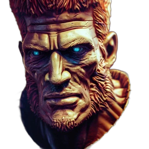 face, mask, concept art, comic book art, 3d render, fantasy art, intricately-detailed, portrait transparent PNG cut-out