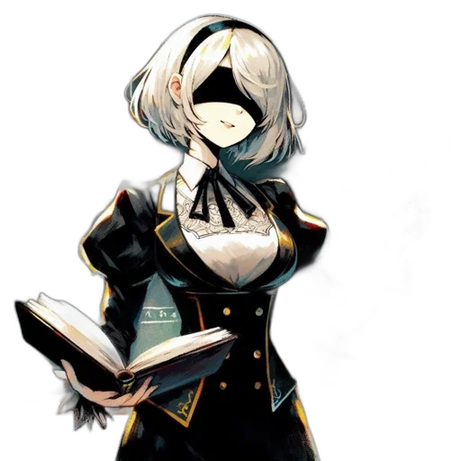 mask, jacket, staff, dress, anime, concept art, pixel art, comic book art transparent PNG cut-out