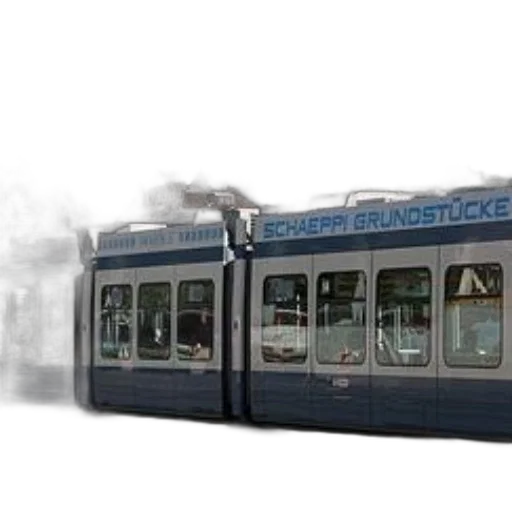 car, concept art, photorealistic, 3d render, anime, fog, city street, tram transparent PNG cut-out