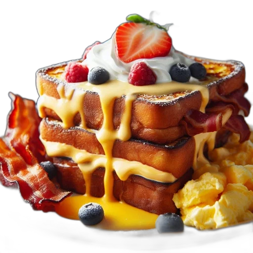 food, crown, photorealistic, breakfast, spread, includes, french, toast transparent PNG cut-out
