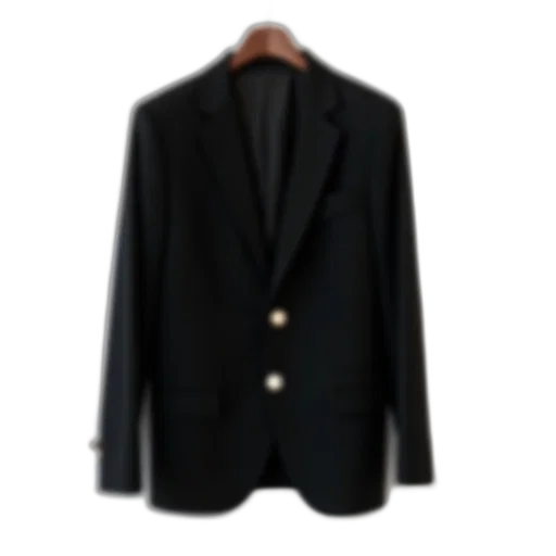 jacket, staff, black, suit, lapel, buttons, hanging, hanger transparent PNG cut-out