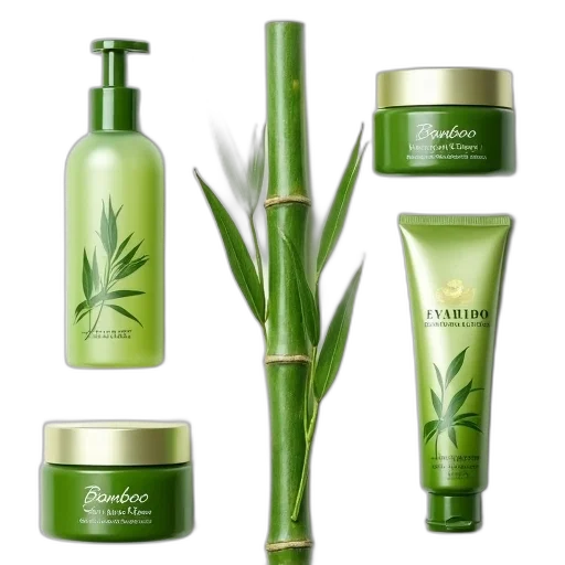 green, collection, various, skincare, products, displayed, collage, format transparent PNG cut-out