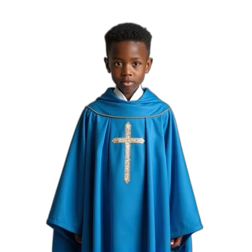 jacket, weapon, blue, choir, robe, child transparent PNG cut-out