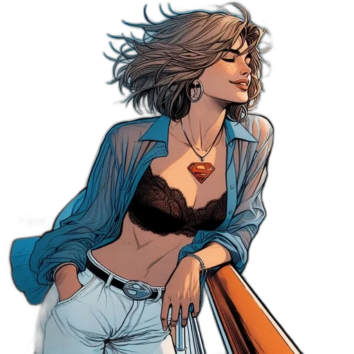 comic book art, concept art, cartoon, woman, onboard, yacht, serenely, relaxing transparent PNG cut-out