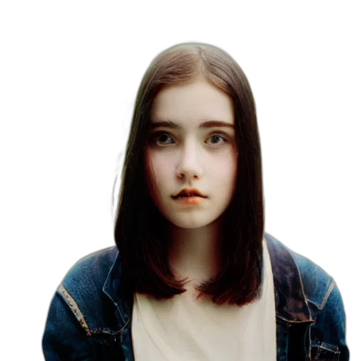 face, hair, jacket, creature transparent PNG cut-out