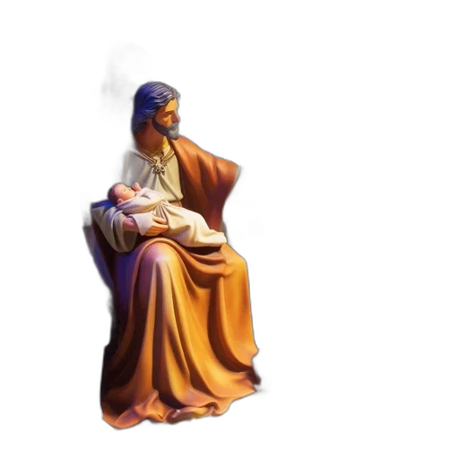 crown, jewelry, staff, 3d render, concept art, pixel art, photorealistic, nativity transparent PNG cut-out