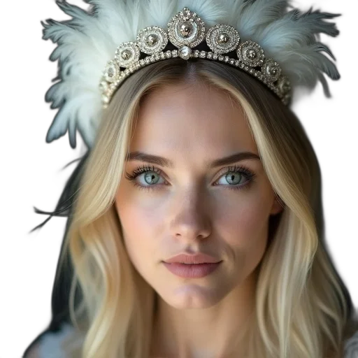 crown, hat, jewelry, face, photorealistic, fantasy art, concept art, oil painting transparent PNG cut-out