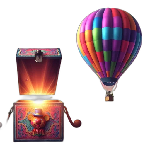 concept art, 3d render, colorful, elaborate, box, containing, glowing, light transparent PNG cut-out