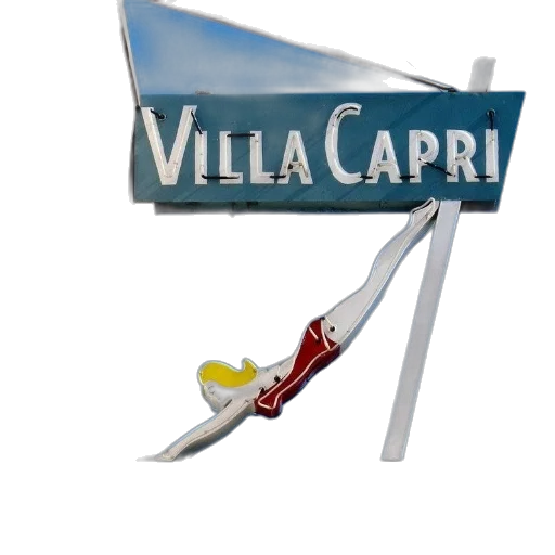 staff, 3d render, concept art, vintage, sign, villa, capri, motel transparent PNG cut-out