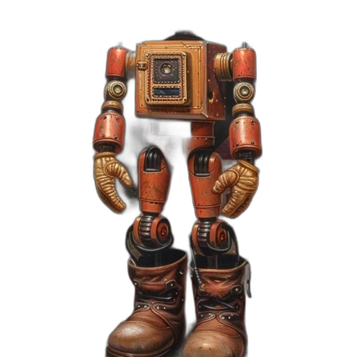 robot, shoes, weapon, furniture, concept art, 3d render, cyberpunk, fantasy art transparent PNG cut-out