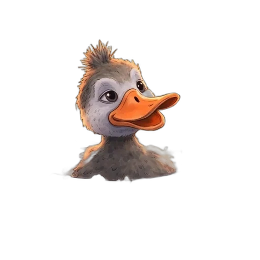 animal, creature, mask, pixel art, 3d render, concept art, photorealistic, duck transparent PNG cut-out
