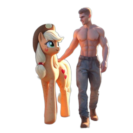 3d render, concept art, fantasy art, cartoon, bucolic, setting, muscular, man transparent PNG cut-out