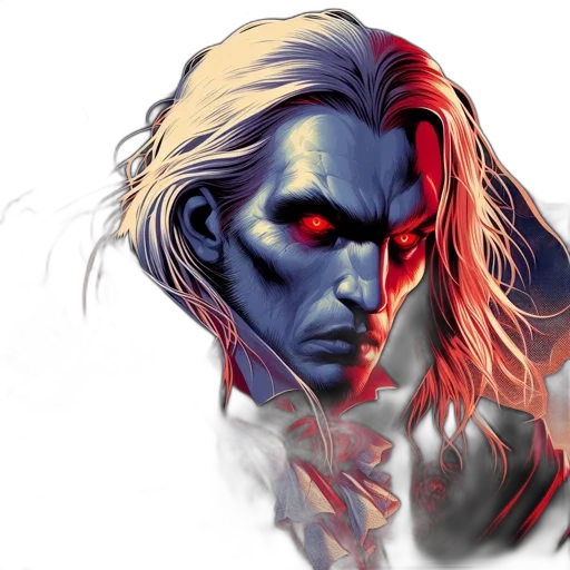 face, mask, comic book art, fantasy art, concept art, photorealistic, blue, illustrates transparent PNG cut-out