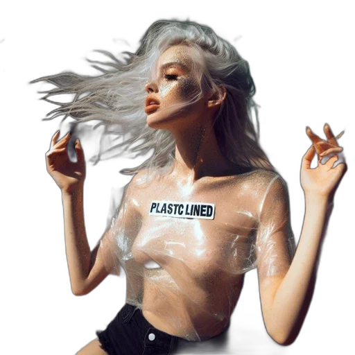 hair, jacket, dress, photorealistic, cyberpunk, concept art, watercolor, pastel transparent PNG cut-out