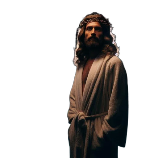 staff, animal, face, sword, photorealistic, individual, resembling, jesus transparent PNG cut-out