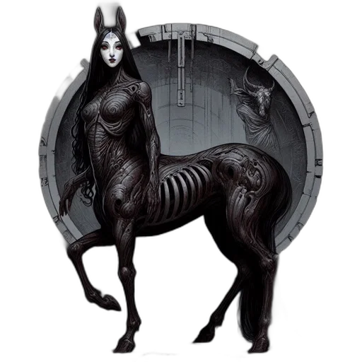 creature, animal, concept art, fantasy art, comic book art, pixel art, monochrome, dark transparent PNG cut-out