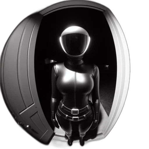 robot, mask, jewelry, concept art, 3d render, outer space, individual, donning transparent PNG cut-out