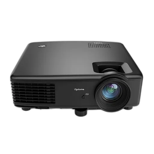 3d render, black, projector, circular, lens, control, panel, front transparent PNG cut-out