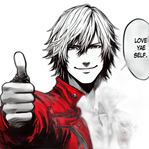 weapon, comic book art, anime, concept art, red, youthful, figure, stands transparent PNG cut-out