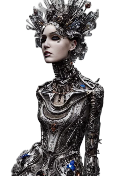 robot, jewelry, dress, crown transparent PNG cut-out