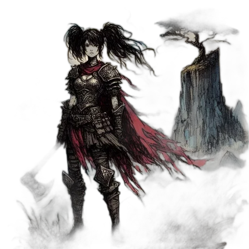 sword, dragon, fantasy art, concept art, comic book art, pixel art, fog, dark transparent PNG cut-out