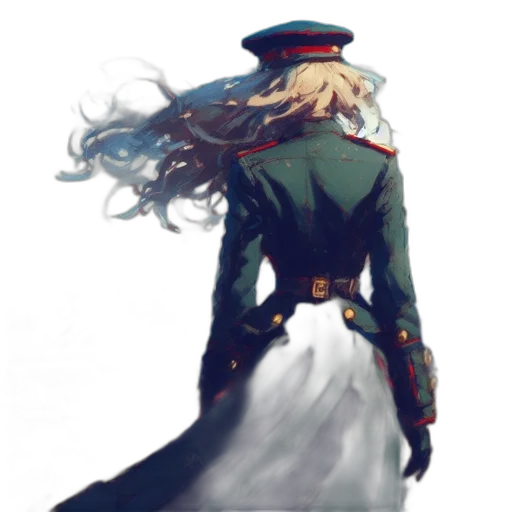 crown, dress, staff, jacket, concept art, watercolor, anime, pixel art transparent PNG cut-out