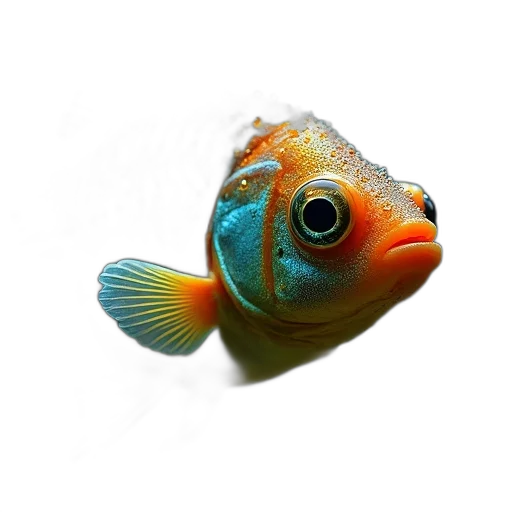 animal, staff, creature, face, photorealistic, 3d render, concept art, underwater transparent PNG cut-out