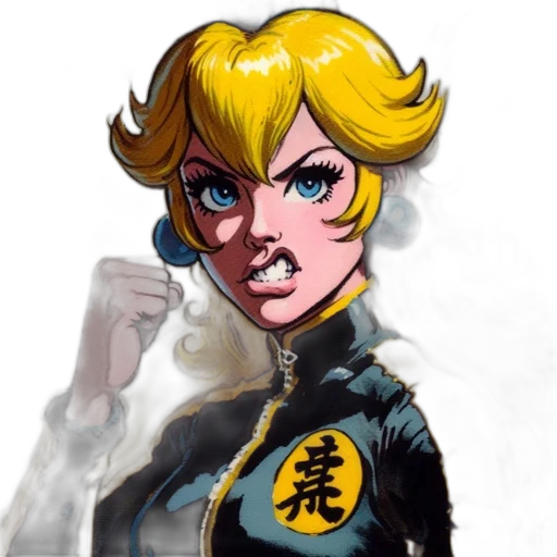 jacket, face, comic book art, concept art, cartoon, anime, blonde-haired, female transparent PNG cut-out