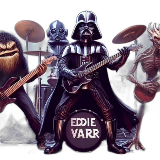 concept art, comic book art, fantasy art, iconic, star, wars, characters, form transparent PNG cut-out