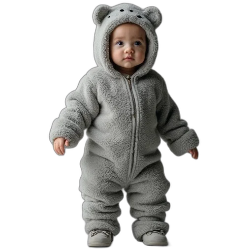 creature, animal, baby, wearing, grey, suit transparent PNG cut-out