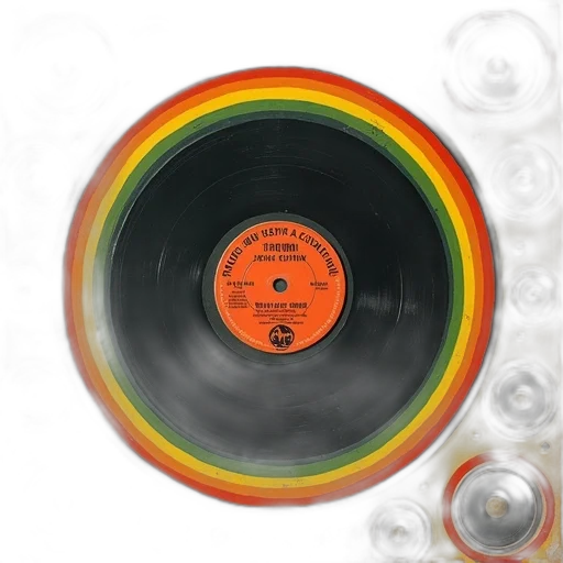 vintage, vinyl, record, cover, colorful, design, featuring, large transparent PNG cut-out