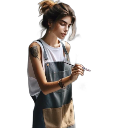 dress, jewelry, staff, jacket, photorealistic, concept art, oil painting, watercolor transparent PNG cut-out