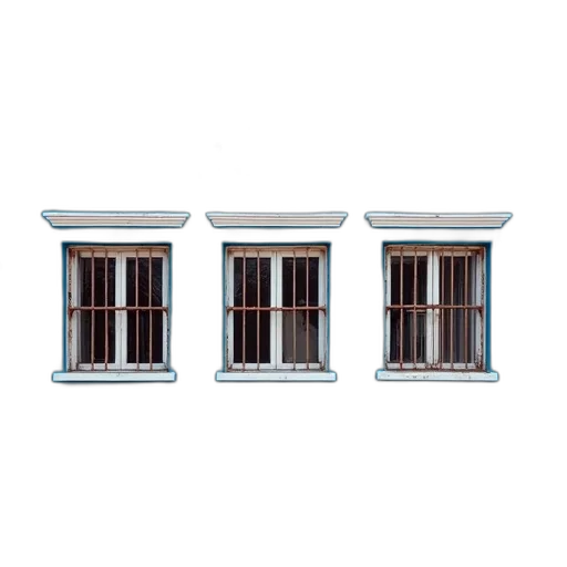 building, furniture, face, 3d render, photorealistic, concept art, blue, white transparent PNG cut-out