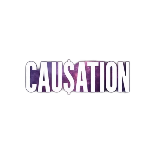 vaporwave, second, image, close-up, word, causation, large, bold transparent PNG cut-out