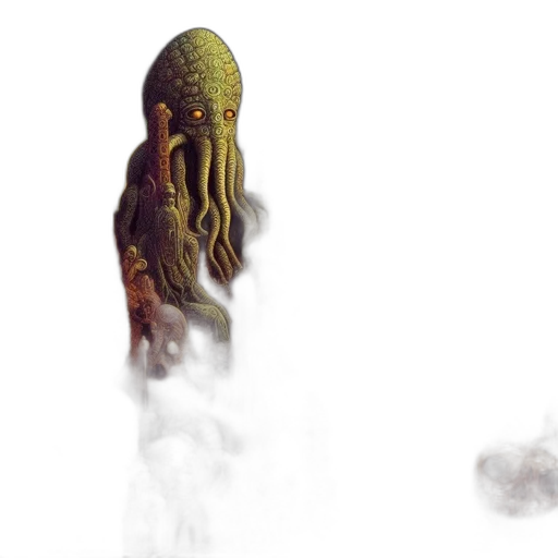 creature, hair, mask, staff, concept art, 3d render, fantasy art, pixel art transparent PNG cut-out
