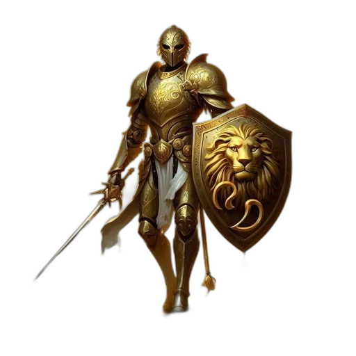 sword, weapon, fantasy art, concept art, 3d render, pixel art, golden, earth tones transparent PNG cut-out